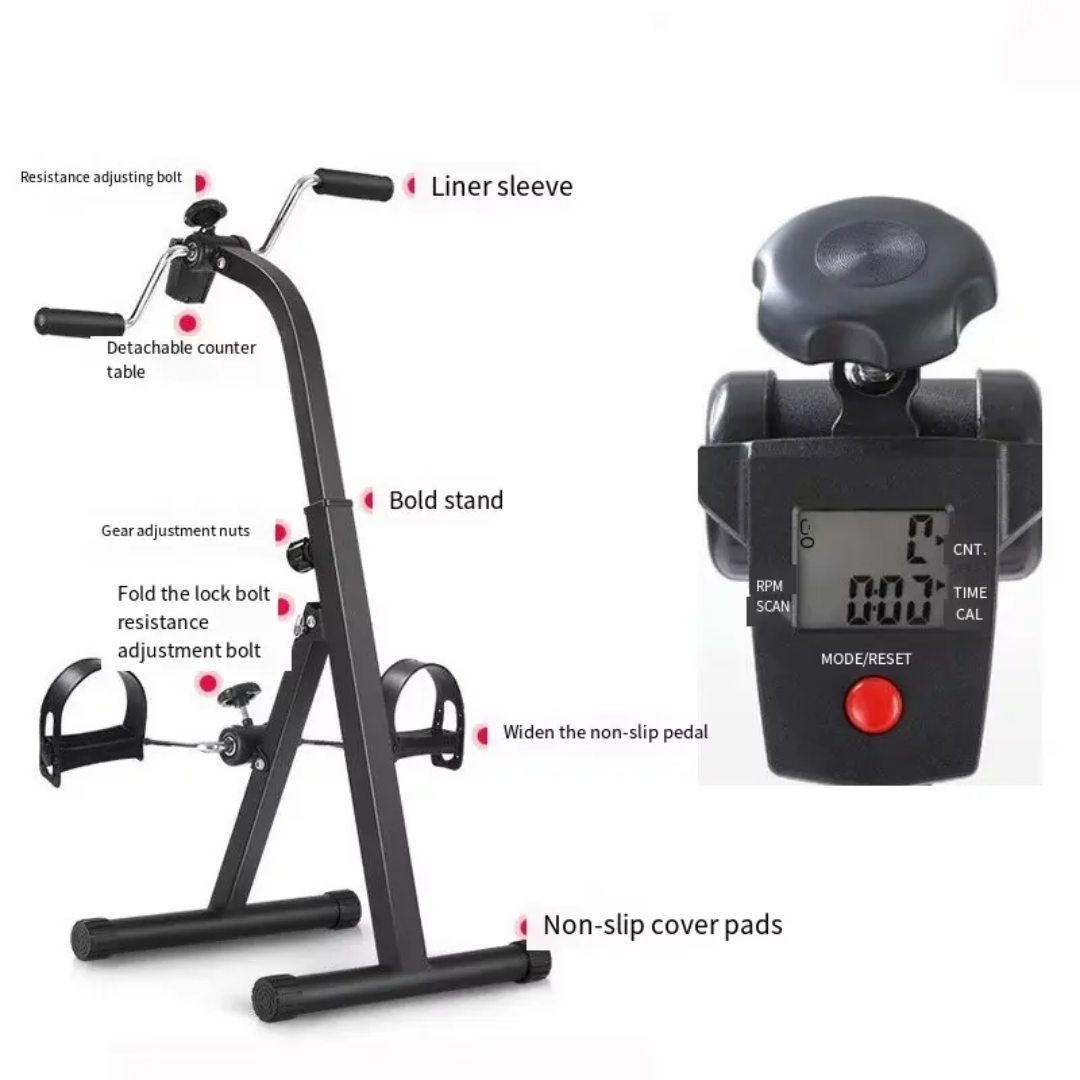 Portable Upper & Lower Exercise Cycle For Arm & Leg With Variable Resistance - Rehabilitation Training