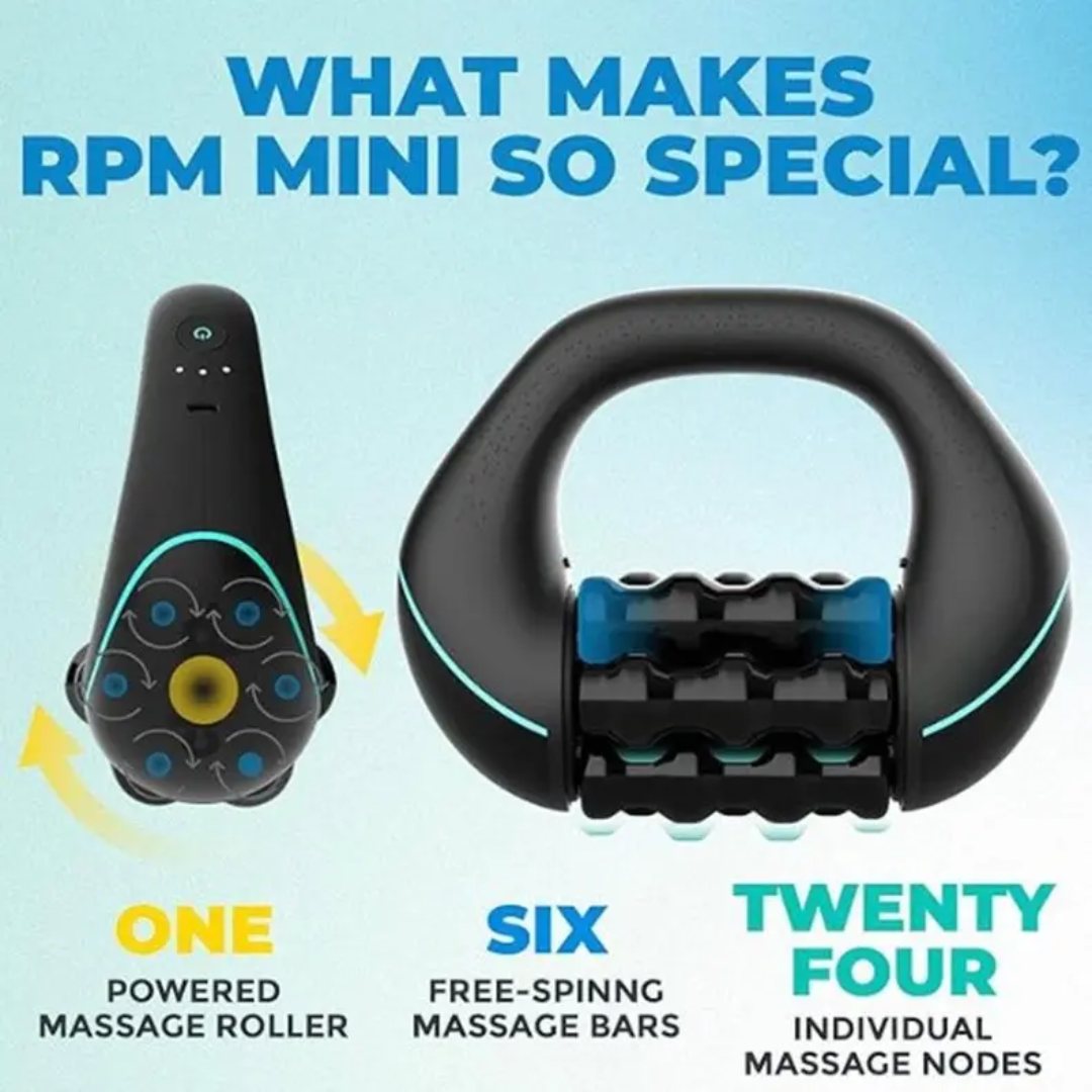 Powered Rolling Fascia Massager Vibration Muscles Shock Therapy Deep Tissue Muscle Relaxation. (Imported)