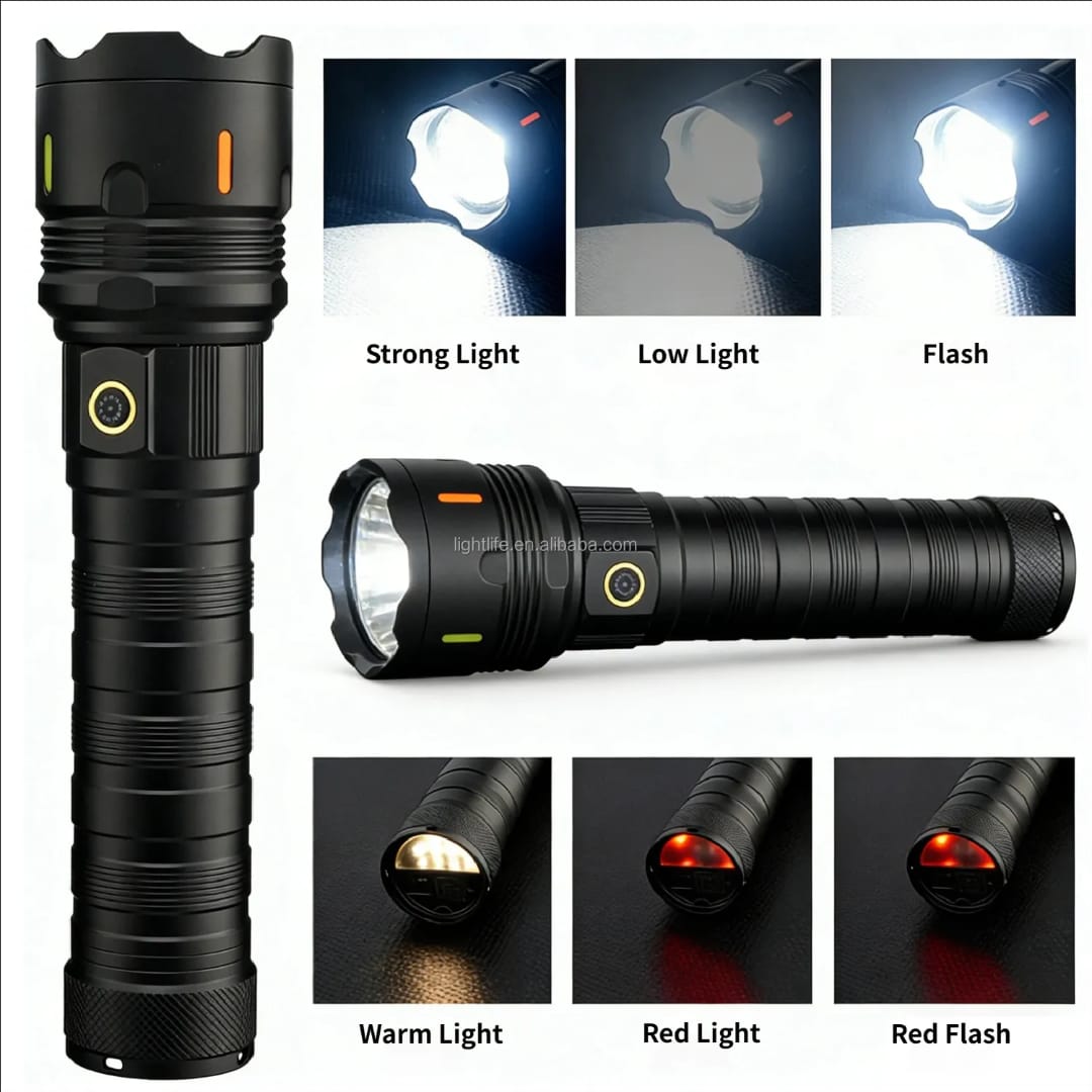 COBA CB-2073 Tactical Flashlight | 2000M Zoomable Beam & Waterproof Hard Case Kit