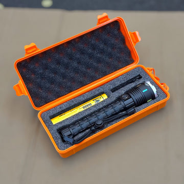 COBA CB-2073 Tactical Flashlight | 2000M Zoomable Beam & Waterproof Hard Case Kit