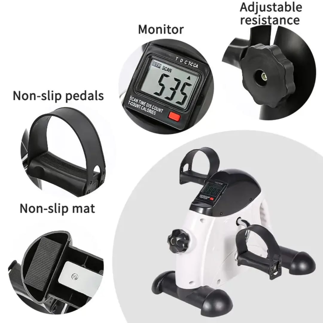 Portable Mini Foot & Leg Exercise with LCD Screen Display Mini Exercise Bike.
