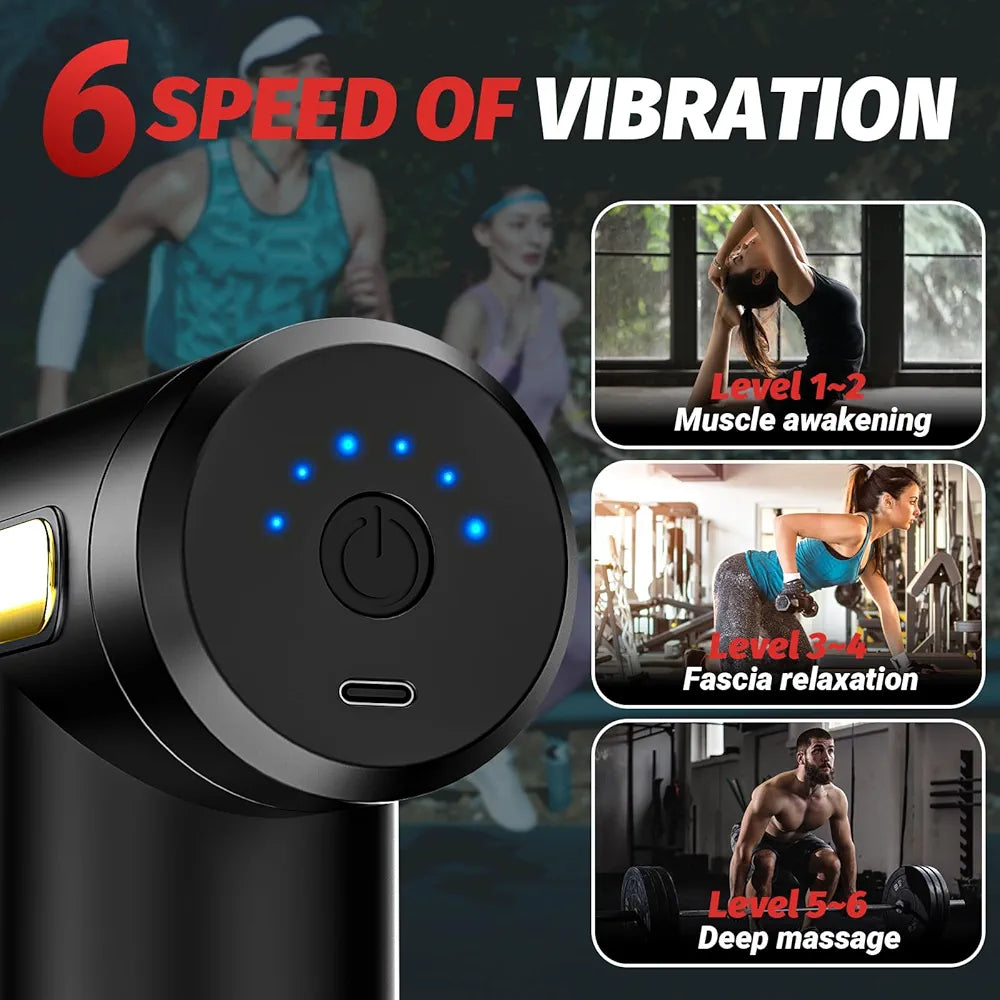 Portable Massage Gun Deep Tissue,Percussion Handheld Muscle Massager Tool for Full Body Pain Relief.