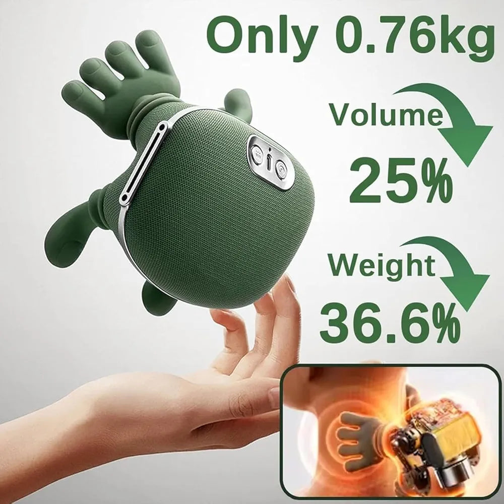 Neck & Shoulder Massager, 3 Massage Mode, 2 Heat Function, Simulated with Human Hand Design For Neck, Shoulder, Back, Legs. (Imported)