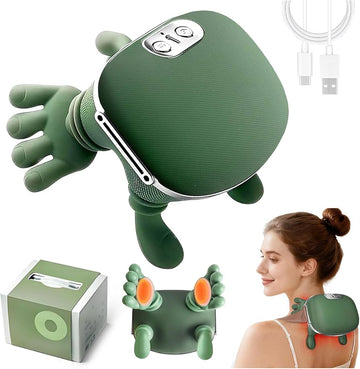 Neck & Shoulder Massager, 3 Massage Mode, 2 Heat Function, Simulated with Human Hand Design For Neck, Shoulder, Back, Legs. (Imported)